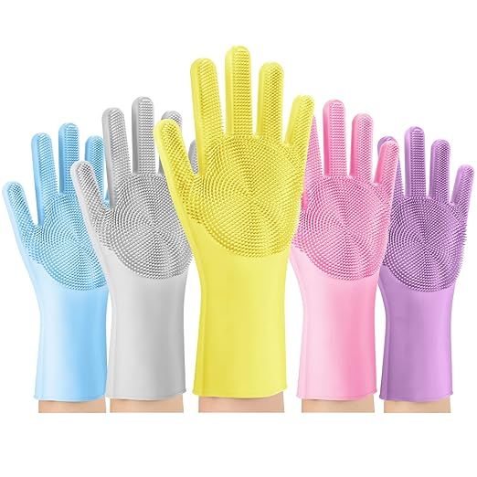 Silicon gloves with wash scrubber||50% off 💥