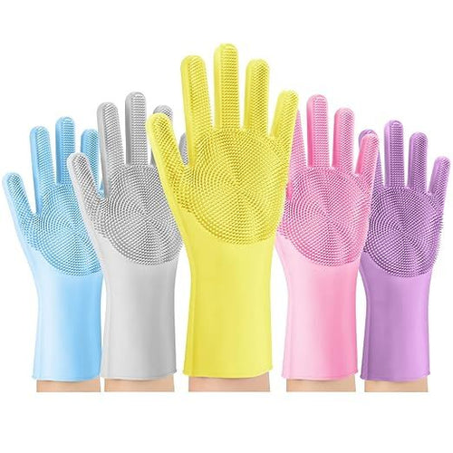 Silicon gloves with wash scrubber||50% off 💥
